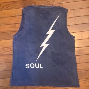 SOULCYCLE Tie-Dye Bolt Muscle Tank